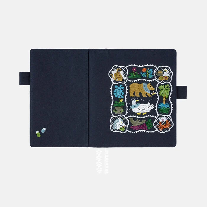 Hobonichi 2026 A5 Cousin Cover: iyo okumi - A Story About Me, shown from another angle.