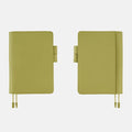 Hobonichi 2026 A5 Cousin Cover: Leather - Sage Green, shown from the front.