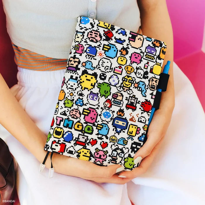 Hobonichi 2026 A5 Cousin Cover: Tamagotchi - Tamagotchi Techo Discovered!, detail view of the design.