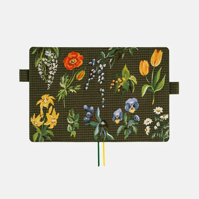 Hobonichi 2026 A5 Cousin Cover: Tolight - Garden of Botany, shown from another angle.