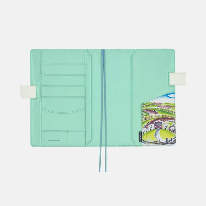 Hobonichi 2026 A5 Cousin Cover: Virginia Lee Burton - The Little House, shown with its details.
