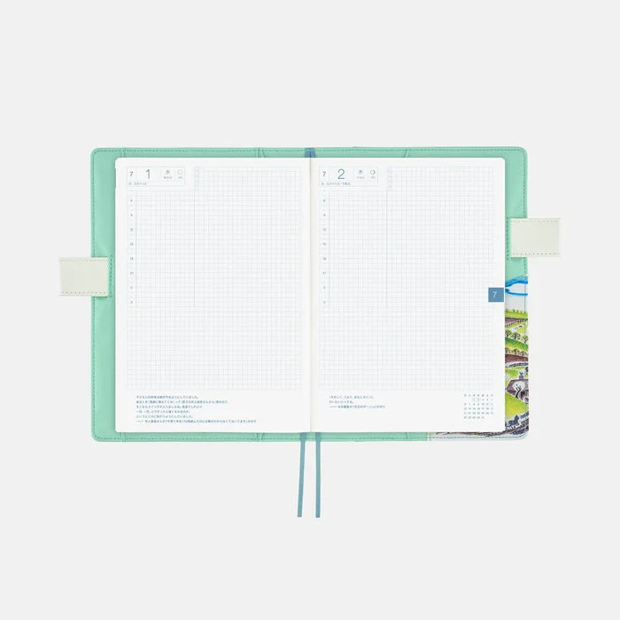 Hobonichi 2026 A5 Cousin Cover: Virginia Lee Burton - The Little House, front view.