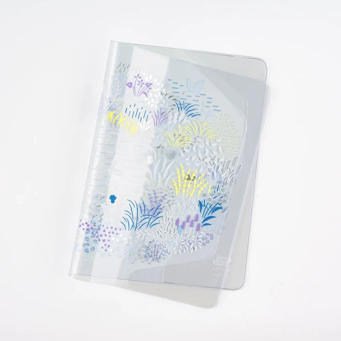 Hobonichi 2026 A5 Cover on Cover - Yuri Sanae: Forest Lake, shown from another angle.