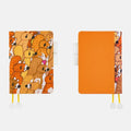 Hobonichi 2026 A6 Planner Cover: 100%ORANGE - Squirrel Squadron, shown from the front.