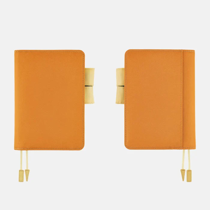 Hobonichi 2026 A6 Planner Cover: Colors - Butterscotch, shown from the front.