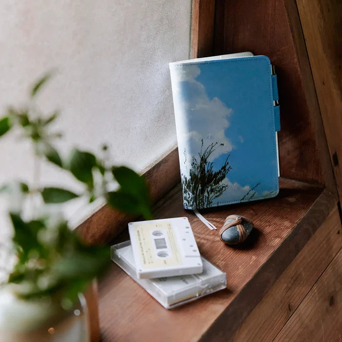Hobonichi 2026 A6 Planner Cover: Kyohei Sakaguchi - Field Sky, alternate angle.