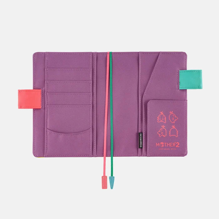 Hobonichi 2026 A6 Planner Cover: MOTHER - Mr. Saturn (It’s Great), shown with its details.