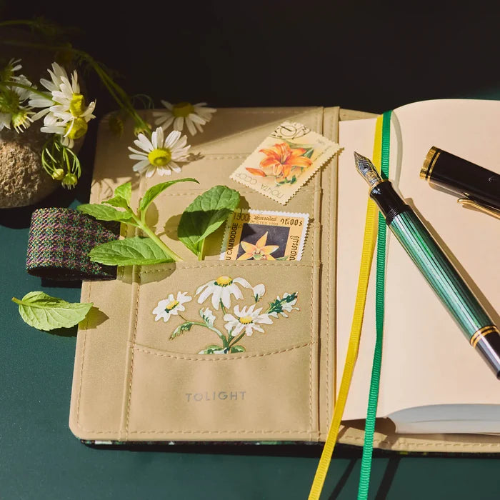 Hobonichi 2026 A6 Planner Cover: Tolight - Garden of Botany, close-up view.