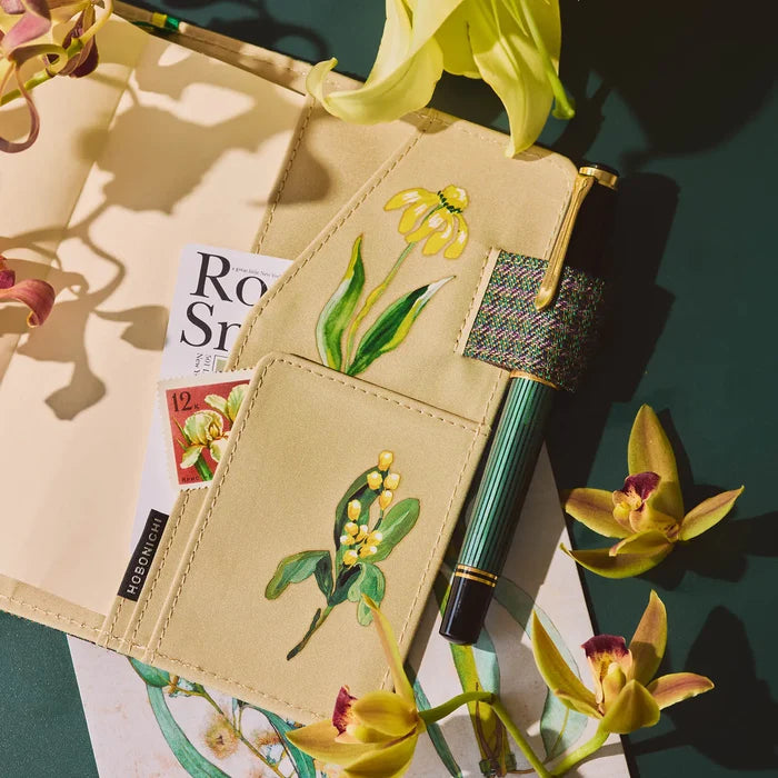 Hobonichi 2026 A6 Planner Cover: Tolight - Garden of Botany, alternate angle.