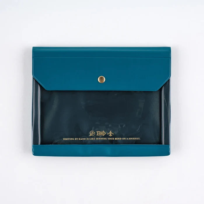 Hobonichi 2026 Accessories: Alettone - Document Case for A6 Size (Navy), shown from the front.