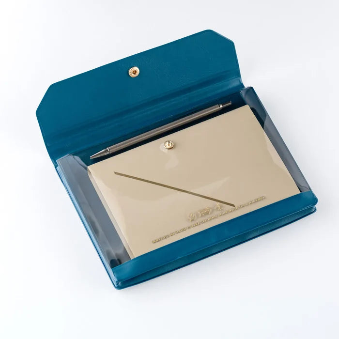 Hobonichi 2026 Accessories: Alettone - Document Case for A6 Size (Navy), shown from another angle.