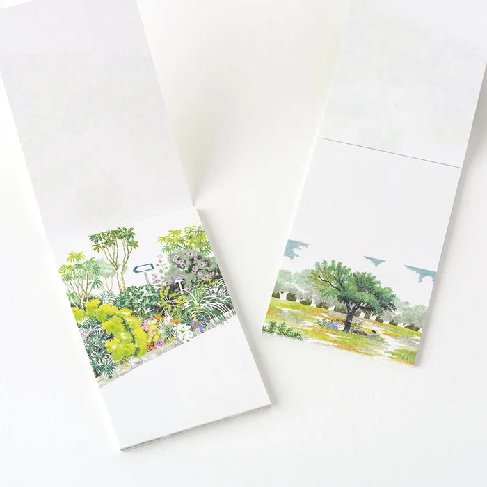 Hobonichi 2026 Accessories: iyo okumi - Brief Message Memos - Some Days Ago (2 Book Set), detail view of the design.