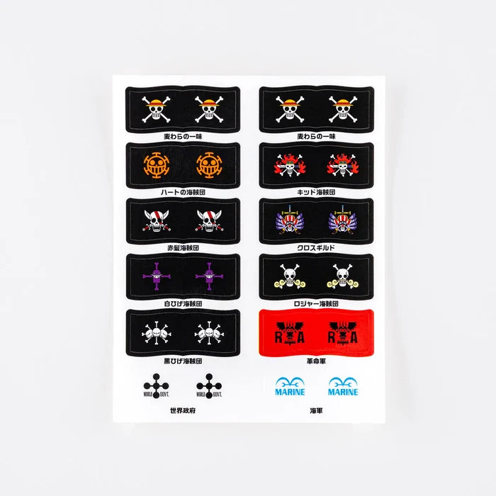 Hobonichi 2026 Accessories: ONE PIECE Magazine - Pirate Flag Index Stickers, shown from the front.