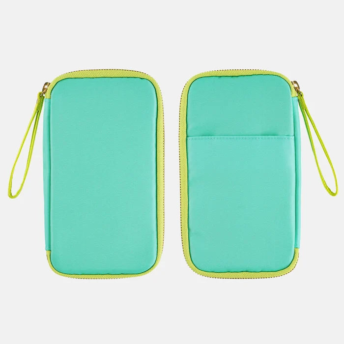 Hobonichi 2026 Accessories: Small Drawer Pouch (Aqua Lime), shown in full.