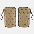 Hobonichi 2026 Accessories: Small Drawer Pouch (Bow & Tie - Galloping Horses), shown from the front.