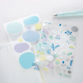 Hobonichi 2026 Accessories: Yuri Sanae - Layering Stickers (Forest Lake), shown from the front.