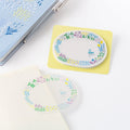 Hobonichi 2026 Accessories: Yuri Sanae - See-Through Sticky Notes (Forest Lake), shown from the front.