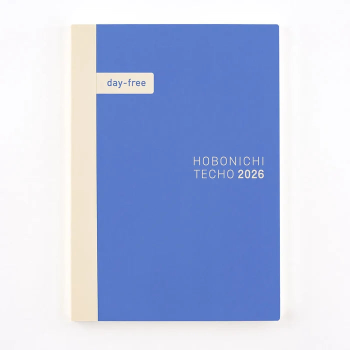 Hobonichi 2026 Japanese Day-Free Book – A5/Jan Start/Mon Start, shown from the front.