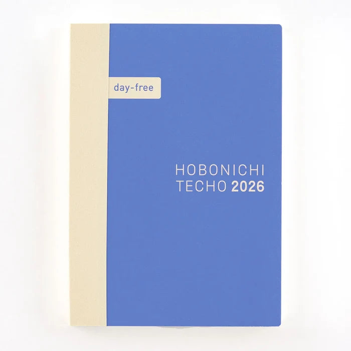 Hobonichi 2026 Japanese Day-Free Book – A6/Jan Start/Mon Start, shown from the front.