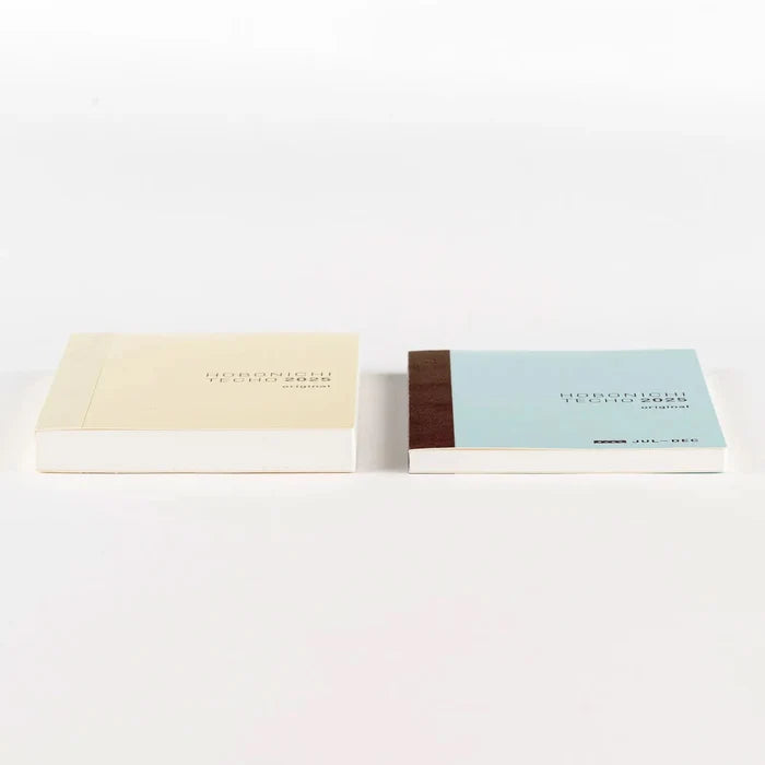 Hobonichi 2026 Japanese Original Avec Books – A6/Jan Start/Mon Start/6-Month x 2, alternate angle.