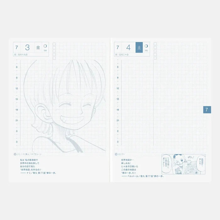 Hobonichi 2026 Japanese Original Book - One Piece Edition – A6/Jan Start/Mon Start, alternate angle.