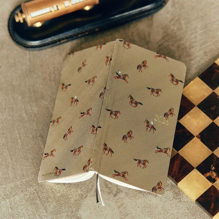 Hobonichi 2026 Weeks: Bow & Tie - Galloping Horses, shown in full.