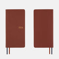 Hobonichi 2026 Weeks: Leather - Wine Brown, shown from the front.