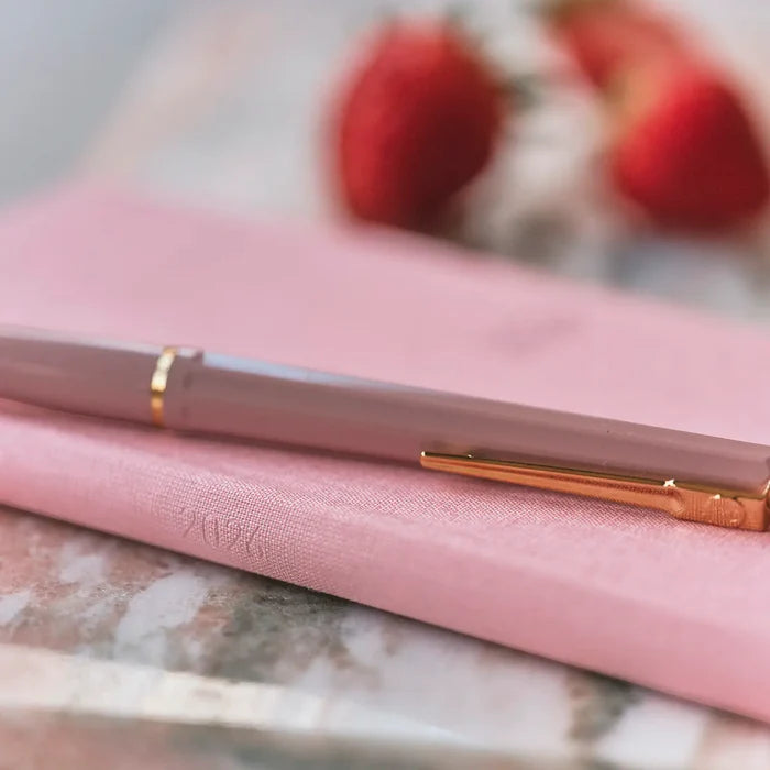 Hobonichi 2026 Weeks Mega: Colors - Strawberry Milk, shown in full.