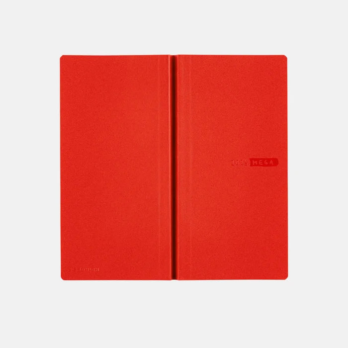 Hobonichi 2026 Weeks Mega: Sneaker - Tomato Red, shown from another angle.