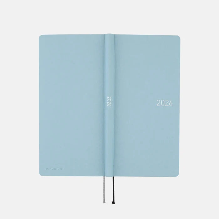 Hobonichi 2026 Weeks: Paper Series - Sky, shown from another angle.