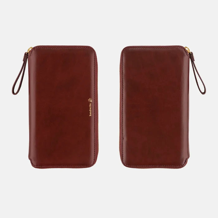 Hobonichi 2026 Weeks Planner Cover: Single Color - Amarone, shown from the front.