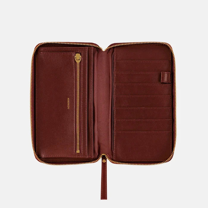 Hobonichi 2026 Weeks Planner Cover: Single Color - Amarone, alternate angle.
