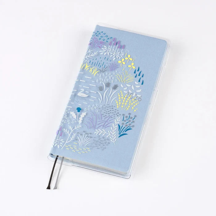 Hobonichi 2026 Weeks Planner Cover: Yuri Sanae - Clear Cover for Weeks (Forest Lake), shown from the front.