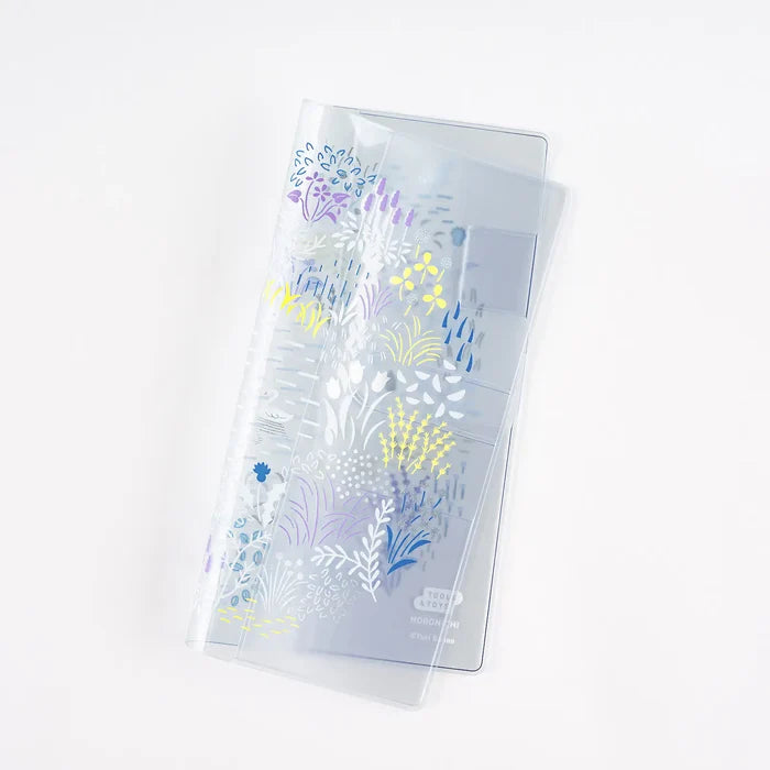 Hobonichi 2026 Weeks Planner Cover: Yuri Sanae - Clear Cover for Weeks (Forest Lake), shown from another angle.