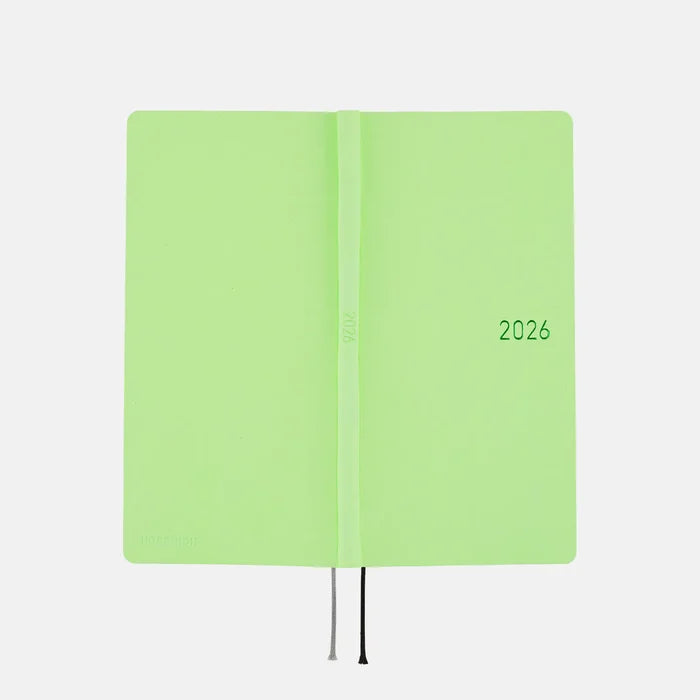 Hobonichi 2026 Weeks: Smooth - Melon Sorbet, shown from another angle.