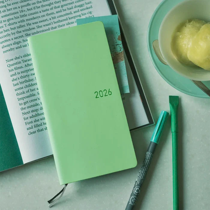 Hobonichi 2026 Weeks: Smooth - Melon Sorbet, detail view of the design.