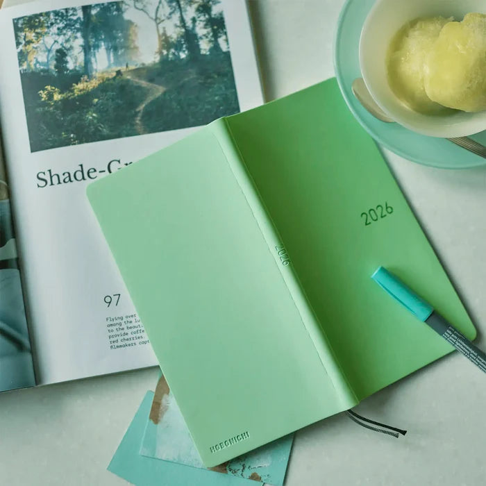 Hobonichi 2026 Weeks: Smooth - Melon Sorbet, shown in full.