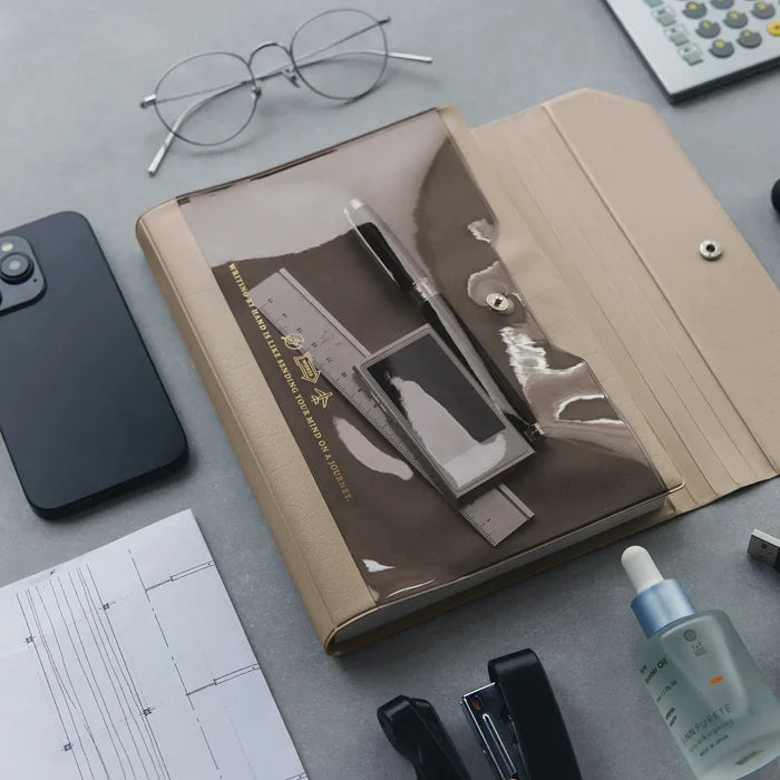 Hobonichi 2026 A5 Cousin Cover: Alettone - Gray, shown in full.