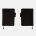 Hobonichi 2026 A5 Cousin Cover: Colors - Black x Clear Blue, shown from the front.