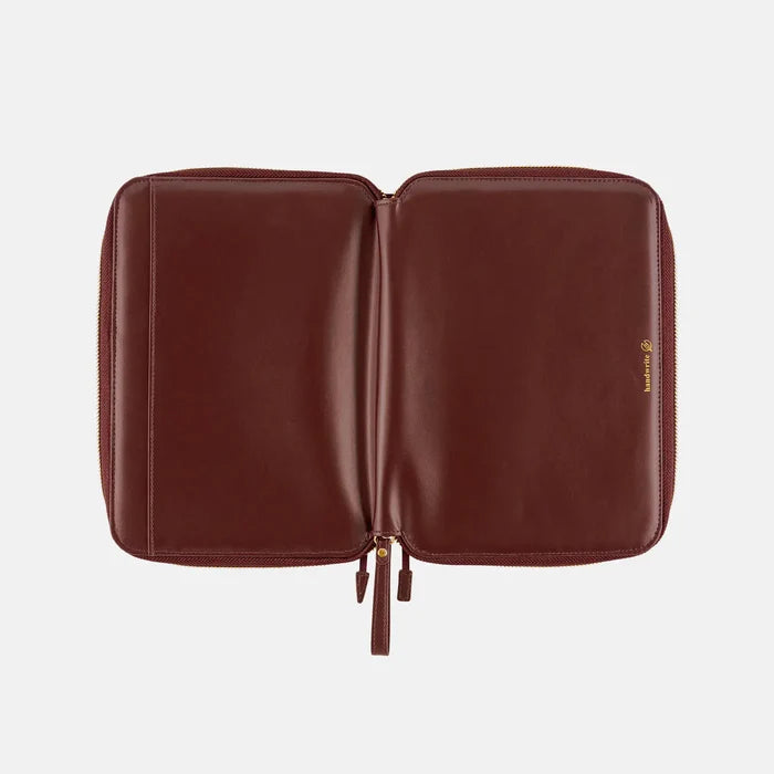 Hobonichi 2026 A5 Cousin Cover: Single Color - Amarone, shown from another angle.