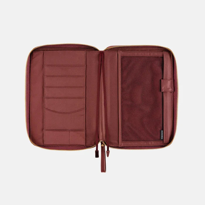 Hobonichi 2026 A5 Cousin Cover: Single Color - Amarone, alternate angle.