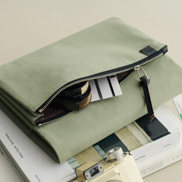 Hobonichi 2026 A5 Cousin Cover: Tragen - Oakmoss, shown in full.