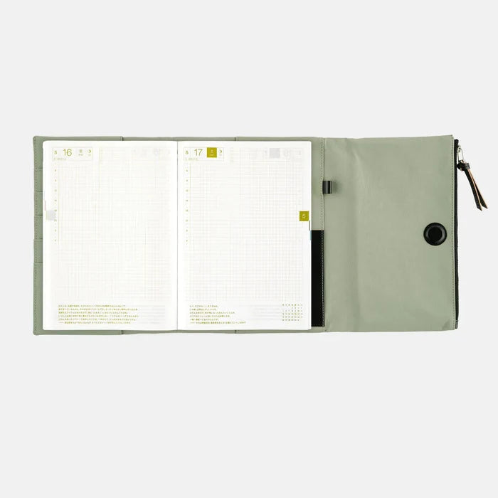 Hobonichi 2026 A5 Cousin Cover: Tragen - Oakmoss, front view.