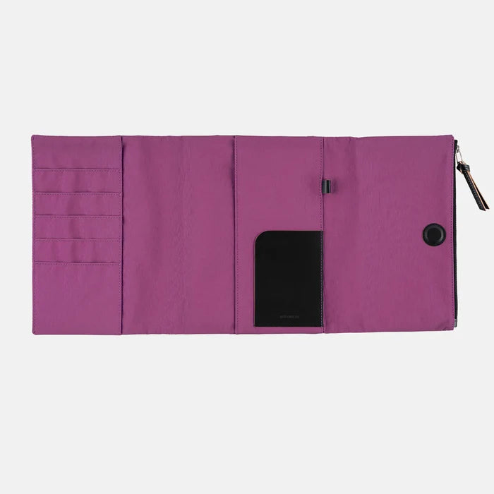 Hobonichi 2026 A5 Cousin Cover: Tragen - Purple, shown with its details.