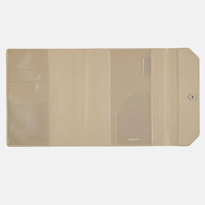 Hobonichi 2026 A6 Planner Cover: Alettone - Gray, alternate angle.