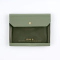 Hobonichi 2026 Accessories: Alettone - Document Case for A6 Size (Olive), shown from the front.