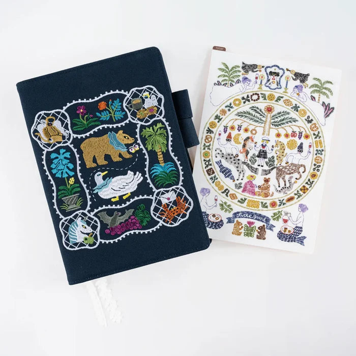 Hobonichi 2026 Accessories: iyo okumi - Hobonichi Pencil Board for A5 Size (Happy Tea Time - Taste Good), shown with its details.