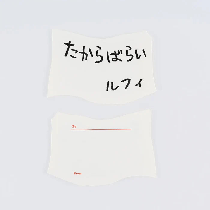 Hobonichi 2026 Accessories: ONE PIECE Magazine - Vivre Card & Treasure Tab Letterpress Printed Card, shown in full.