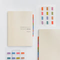 Hobonichi 2026 Accessories: TSUKI no IRO - Index Stickers, shown from the front.