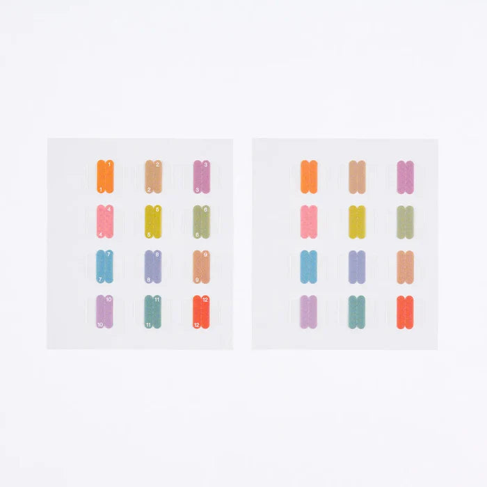Hobonichi 2026 Accessories: TSUKI no IRO - Index Stickers, shown in full.